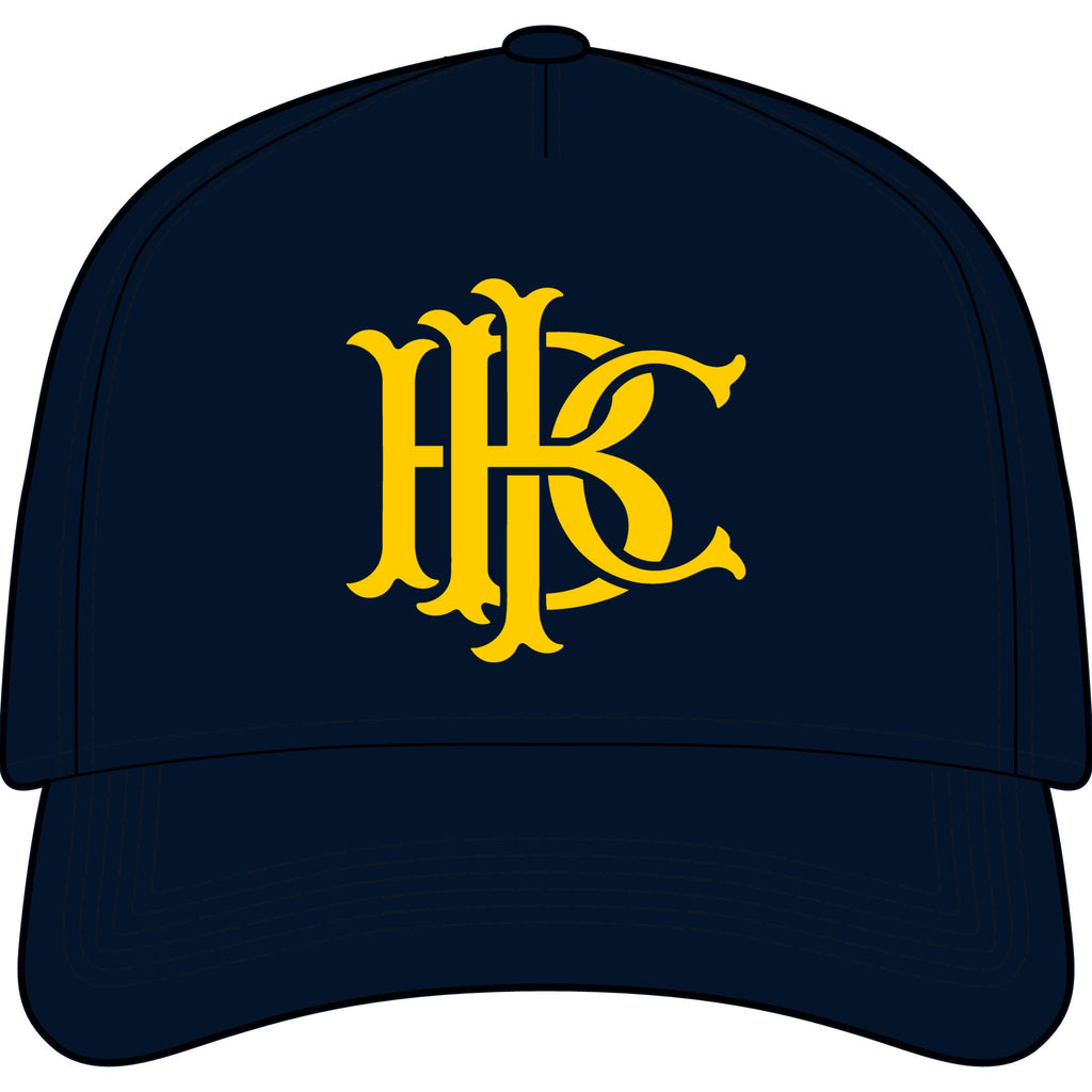 Embroidered A-Frame Cap — Vintage Gold HBC Scramble. Stay Salty.