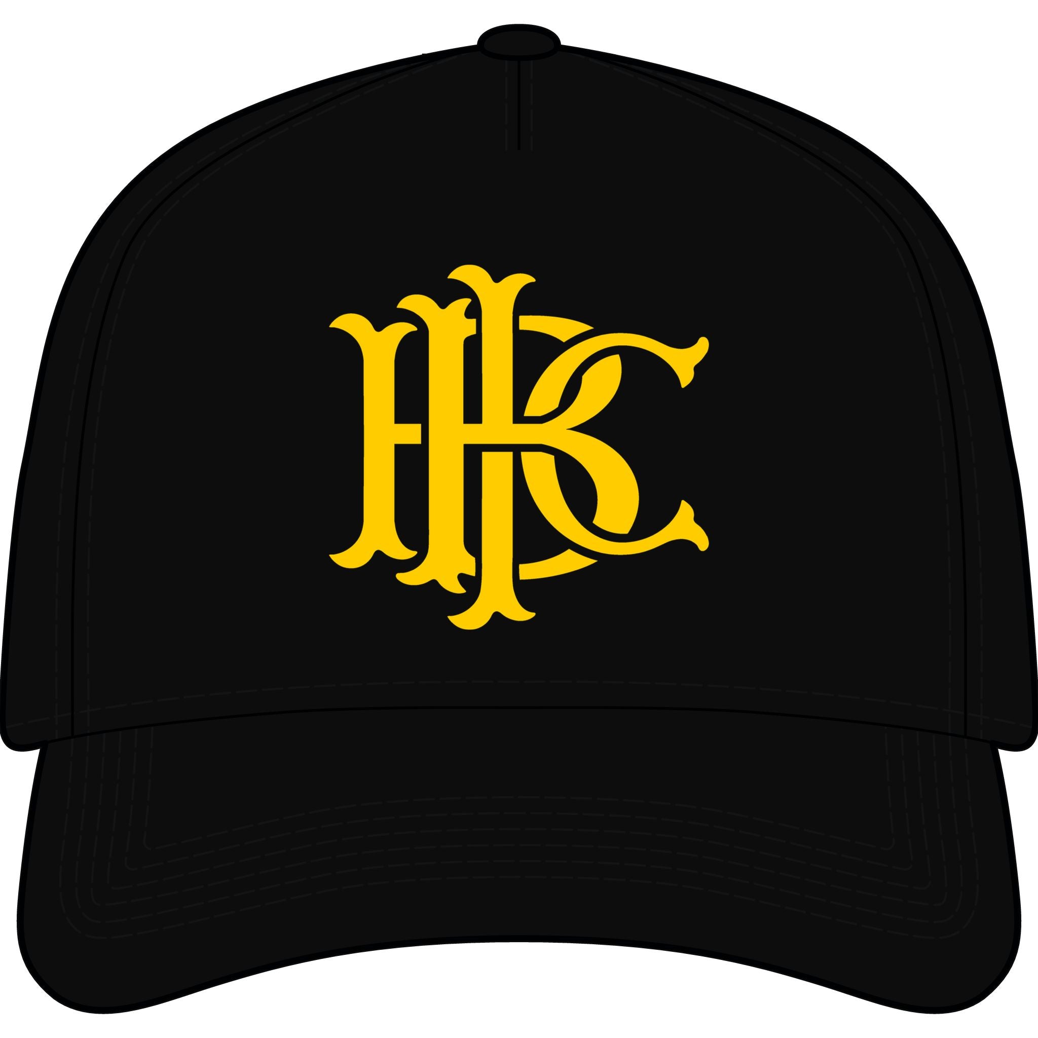 Embroidered A-Frame Cap — Vintage Gold HBC Scramble. Stay Salty.